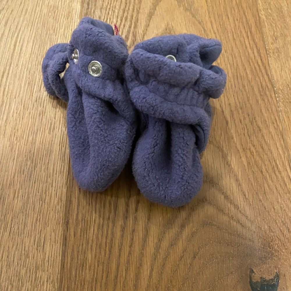 Zutano fleece size 3 mo booties blue